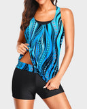 Emoswim - 3 Piece Tankini Swimsuits for Women Tummy Control Bathing Suits
