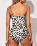 Emoswim - One Shoulder One Piece Swimsuit for Women Tummy Control Bathing Suits