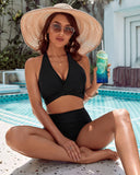 Emoswimsuit - Tummy Control Bathing Suits Modest High Waisted Bikini Sets