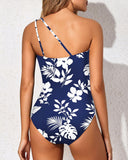 Emoswimsuit - One Shoulder One Piece Swimsuit for Women Tummy Control Bathing Suits