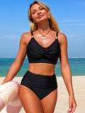 Emoswim - Women's Bikini Sets Fashion Twist Front Push Up High Waist Bikini Swimsuit