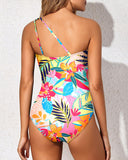 Emoswimsuit - One Shoulder One Piece Swimsuit for Women Tummy Control Bathing Suits