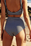 Emoswimsuit - Sport High Waist Gingham Bikini Swimsuit