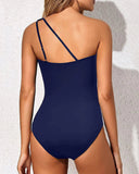 Emoswimsuit - One Shoulder One Piece Swimsuit for Women Tummy Control Bathing Suits