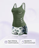 Tummy Control Ruched Tankini Set