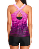 Emoswim - 3 Piece Tankini Swimsuits for Women Tummy Control Bathing Suits