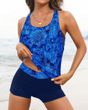 Emoswim - Women's 3 Piece Scoop Neck Criss Cross Tankini Swimsuits