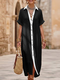 Casual Solid Buttoned Midi Dress_CWDMD02911