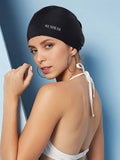 Emoswimsuit - Swim Caps for Long Hair Durable Silicone Waterproof Swimming Caps for Women