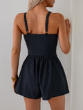 Emoswim - Women's Swim Romper With Pocket Tummy Control One Piece Shorts Swimsuit