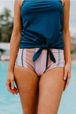 Emoswimsuit - Tie Front Blouson Tankini