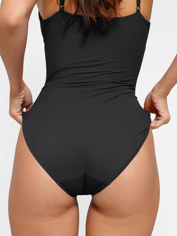 Emoswim - Shapewear Swimsuit Deep V-Neck One-Piece Low-Back