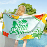 Emoswimsuit - Double Sided Velvet Beach Towel For Seaside Swimming Quick Drying Bath Towel