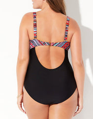 Emoswimsuit - Multi Cut Out Underwire One Piece Swimsuit