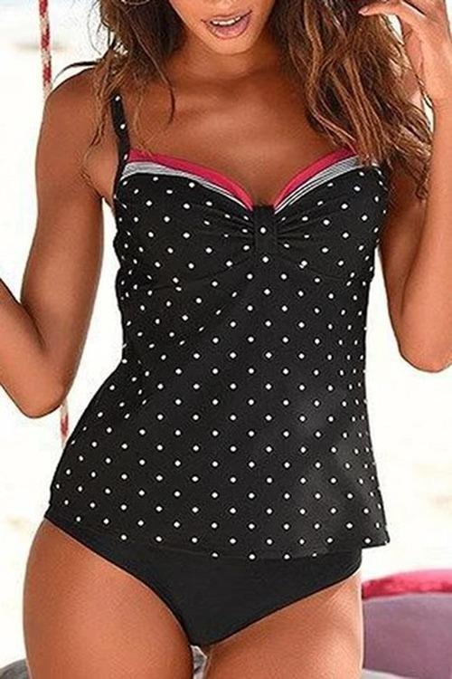 Emoswimsuit - Stripe Wave Dot Tankini