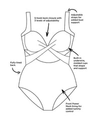 Emoswimsuit - Mallorca Multi Cut Out Underwire One Piece Swimsuit