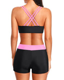 Emoswim - 3 Piece Tankini Swimsuits for Women Tummy Control Bathing Suits