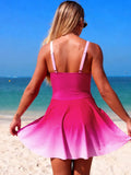 Emoswim - Women's One Piece Swimsuit Tummy Control Ruched Deep V Neck Open Back Bathing Suit