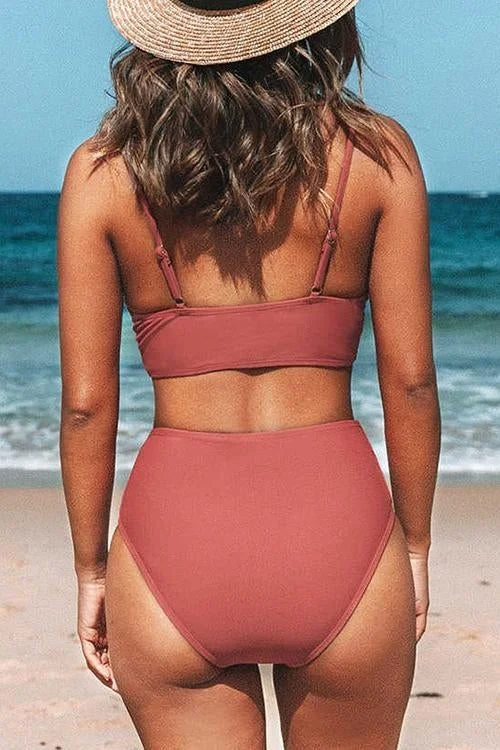 Emoswimsuit - V-Neck High Waist Bikini