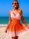 Emoswim - Women's One Piece Swimsuit Tummy Control Ruched Deep V Neck Open Back Bathing Suit