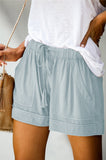 Emoswim - Womens Drawstring Shorts Summer Elastic Waist Casual Lightweight with Pockets