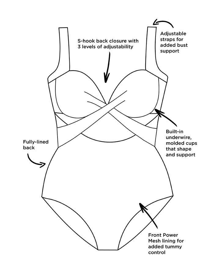 Emoswimsuit - Multi Cut Out Underwire One Piece Swimsuit