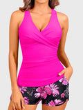 Emoswim - Women Tankini Swimsuits with Shorts Two Piece Tummy Control Bathing Suits