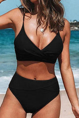 Emoswimsuit - V-Neck High Waist Bikini