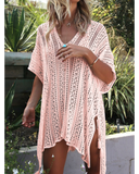 Emoswim - See-Through Crochet Hollow Irregular Cover Up