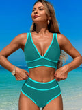 Emoswim - Womens High Waisted Bikini Sets Cheeky Swimsuit Bathing Suit