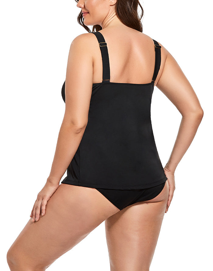 Emoswimsuit - Black Flared Tankini Set