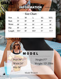 Emoswimsuit - Women's One Piece Swimsuit Sports Adjustable Strap Bathing Suit Color Block Ribbed High Cut Swimsuits