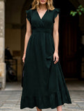 Waist Fit Casual Maxi Vacation Dress_CWDMD02893