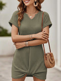 V Neck Twist Beach Cover Dress_CWDSD11960