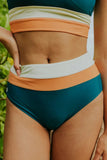 Emoswimsuit - Black Colorblock Cut Back Bikini Set