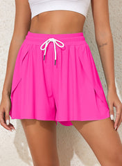 Emoswimsuit - Pink Solid Color Simple Versatile High Waist Swim Short