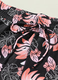 Emoswimsuit - Floral Print Simple High Waist Swim Short