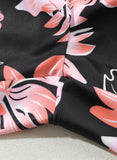 Emoswimsuit - Floral Print Simple High Waist Swim Short