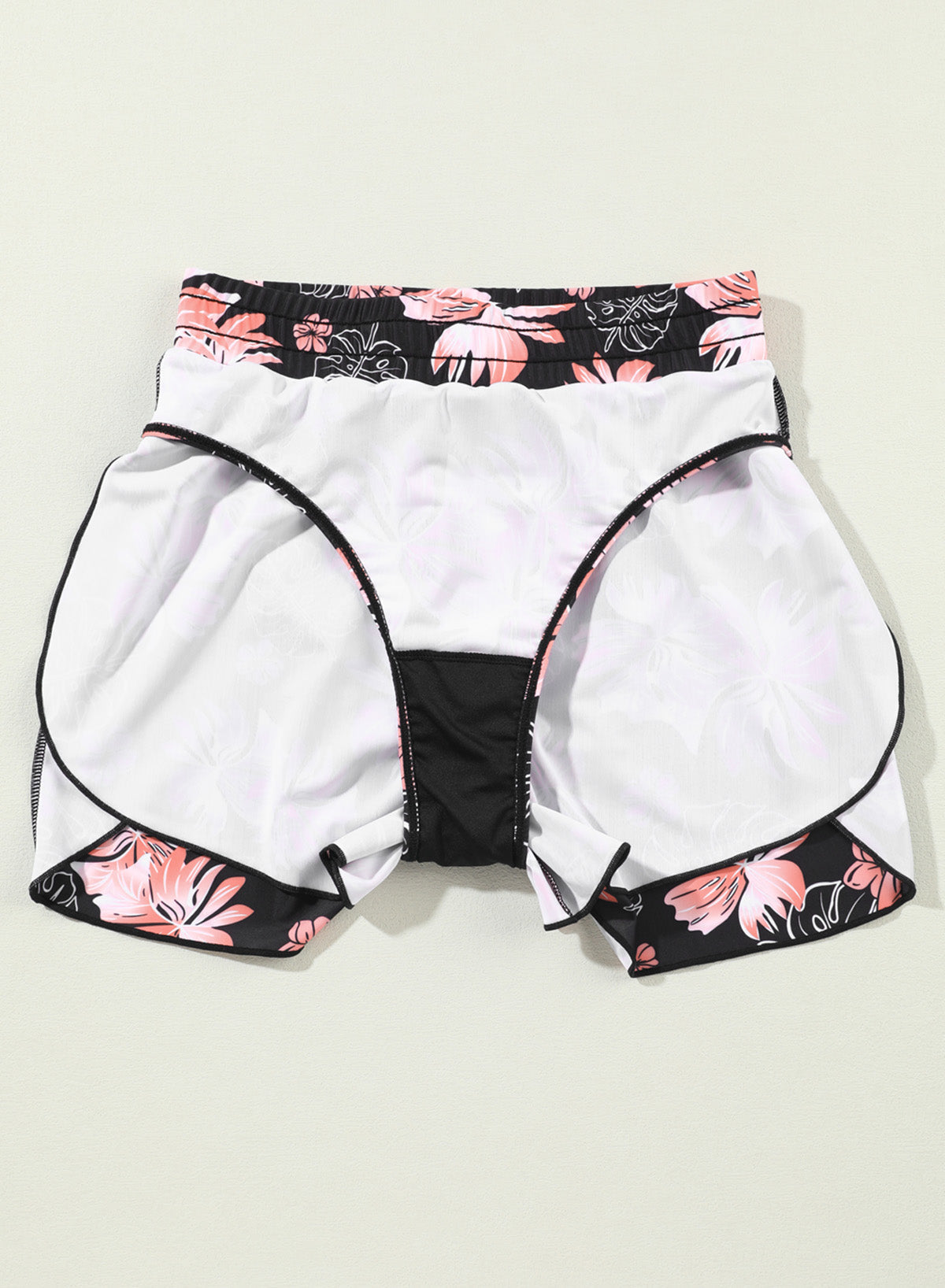 Emoswimsuit - Floral Print Simple High Waist Swim Short