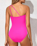 Emoswimsuit - One Shoulder One Piece Swimsuit for Women Tummy Control Bathing Suits