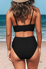 Emoswimsuit - V-Neck High Waist Bikini