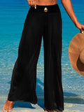 Emoswim - Womens Sexy Swimsuit 3 Piece Bikini Set Beach Cover Up Mesh Pants Sexy Tube Tops Triangle