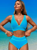 Emoswim - Womens High Waisted Bikini Sets Cheeky Swimsuit Bathing Suit