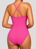 Emoswim - Womens Swimsuits Tummy Control Bathing Suit Slimming One Piece U-Ring Shapewear Swimwear