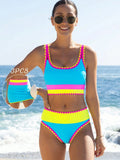 Emoswim - Womens Tummy Control 3 Piece Swimsuit with Skirt High Waisted Bikini