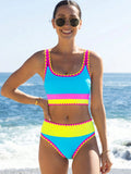 Emoswim - Womens Tummy Control 3 Piece Swimsuit with Skirt High Waisted Bikini