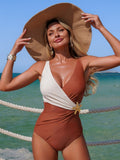 Emoswim - Womens One Piece Boho Swimsuits High Waisted Tummy Control Cutout Vintage Swimsuit Bathing Suit